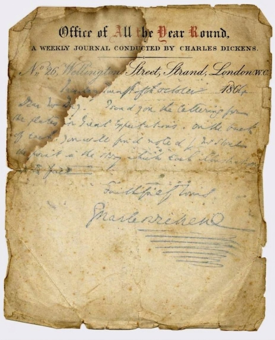 Charles Dickens Letter before