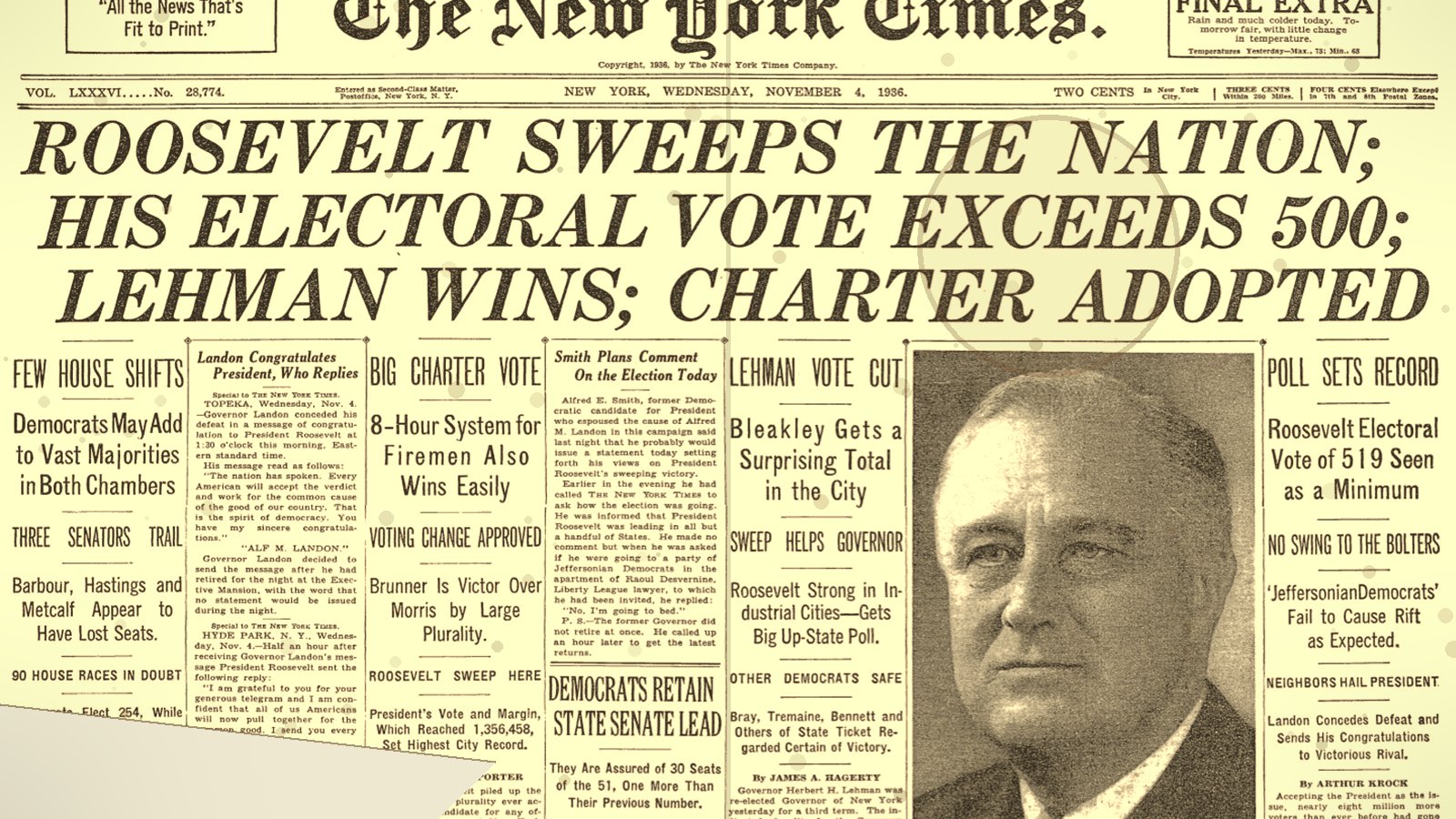 Election Front Page before